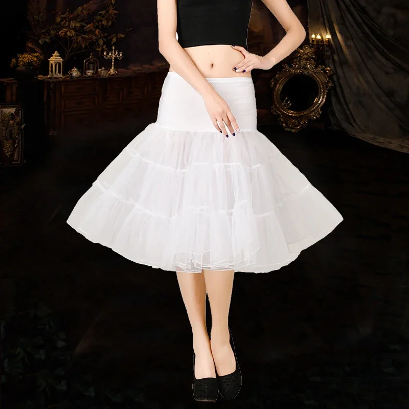 Short Tutu Petticoat Crinoline 50s Swing Vintage Tutu 26" Retro Underskirt Petticoat Fancy Net Rockabilly thumbnail 2