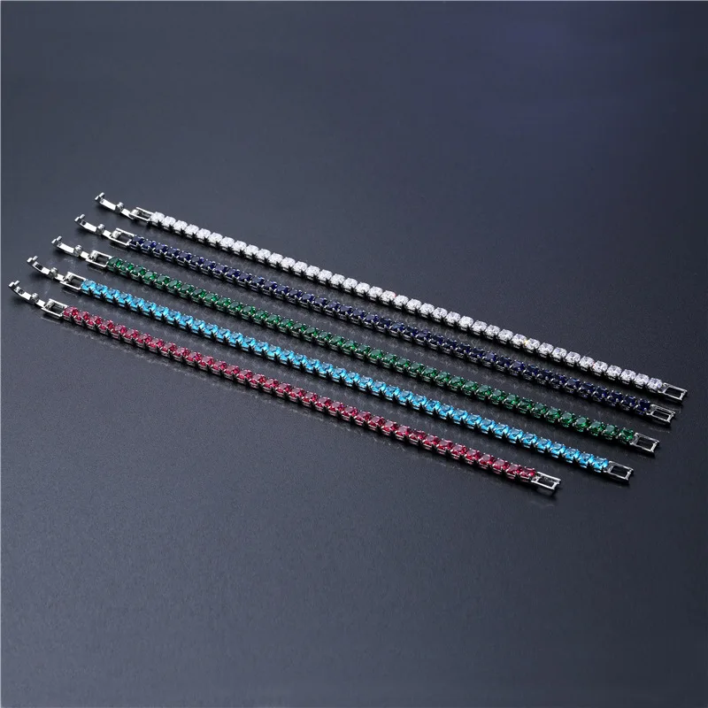 4mm Micro-inlaid Zircon Tennis Bracelet for Women 2025 New Men Bracelet Homme Jewelry Accessories Wholesale thumbnail 6