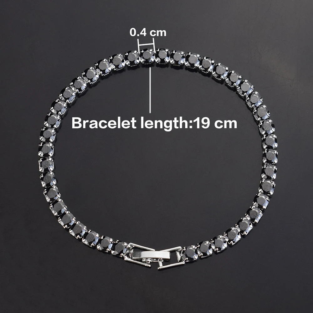 4mm Micro-inlaid Zircon Tennis Bracelet for Women 2025 New Men Bracelet Homme Jewelry Accessories Wholesale thumbnail 4