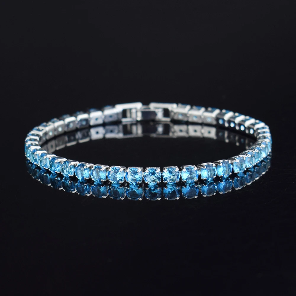 4mm Micro-inlaid Zircon Tennis Bracelet for Women 2025 New Men Bracelet Homme Jewelry Accessories Wholesale thumbnail 2