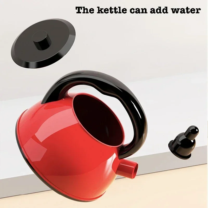 Kids Toys Pretend Play Red Kitchen Toys Simulation Food Cooking Girl's Boys Educational Play House Interactive Toys for Children thumbnail 3