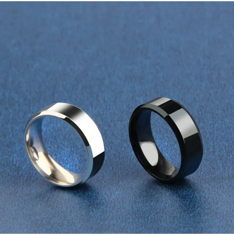 Charm Jewelry Ring for Men Women Stainless Steel Black Rings Wedding Engagement Band Quality Matte Male Jewelry thumbnail 3