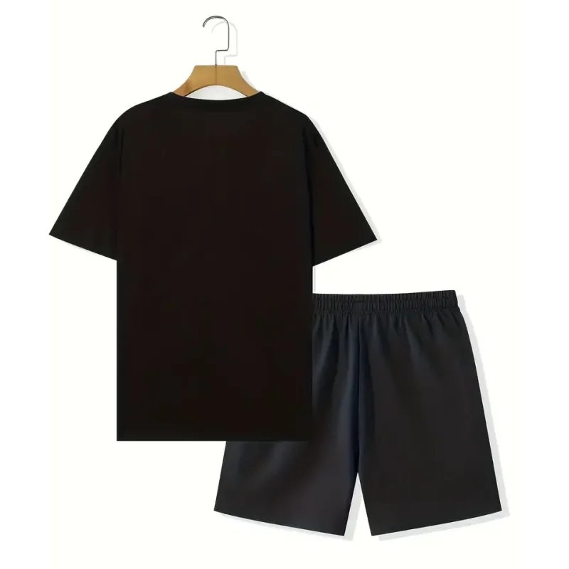 2024 Fun Bear Harajuku T-Shirt Men's Summer Loose Daily Couple Suit Outdoor Street Short Sleeve Shorts Two Piece Men Summer Suit thumbnail 4