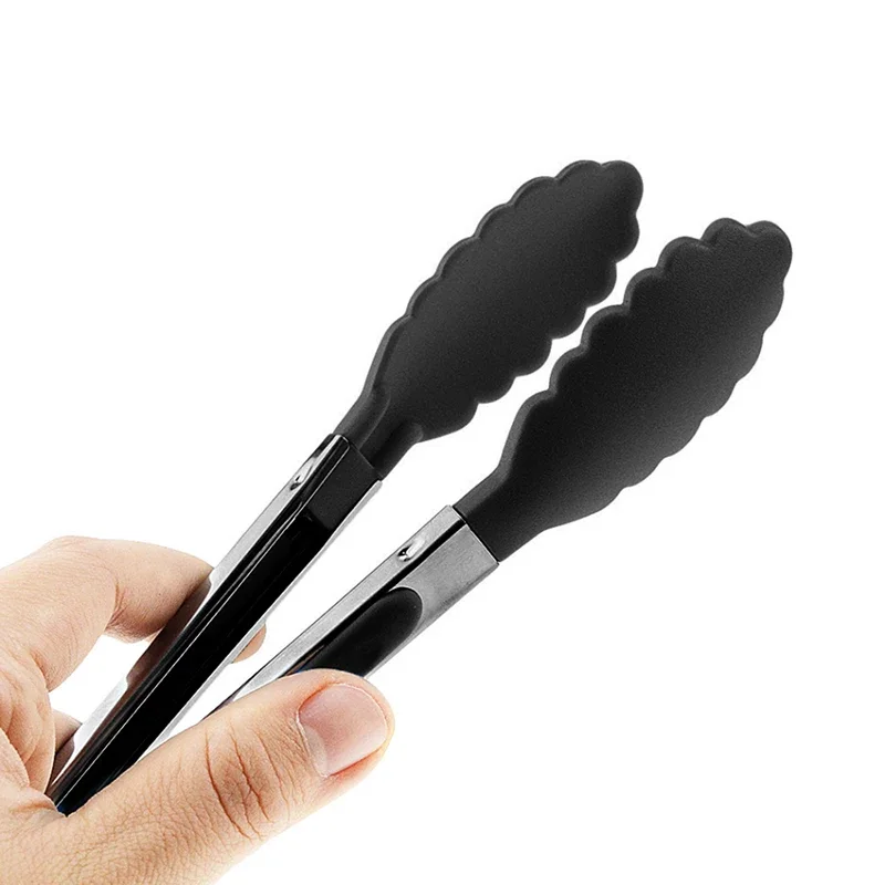 Food Tong Stainless Steel Kitchen Tongs Silicone Nylon Non-Slip Cooking Clip Clamp BBQ Salad Tools Grill Kitchen Accessories thumbnail 3