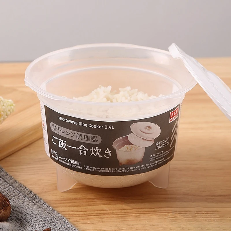 900ML Microwave Oven Rice Cooker Multifunctional Steamer Hot Soup Cooking Bento Lunch Box Food Grade PP Kitche Steaming Utensils
