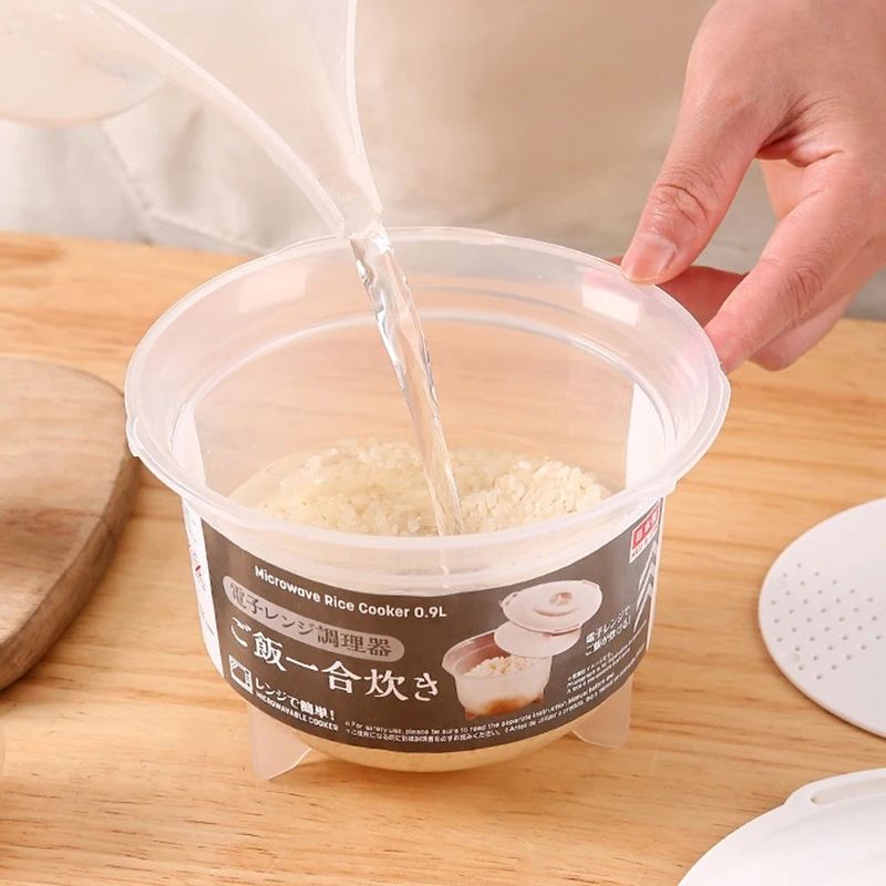 900ML Microwave Oven Rice Cooker Multifunctional Steamer Hot Soup Cooking Bento Lunch Box Food Grade PP Kitche Steaming Utensils thumbnail 3