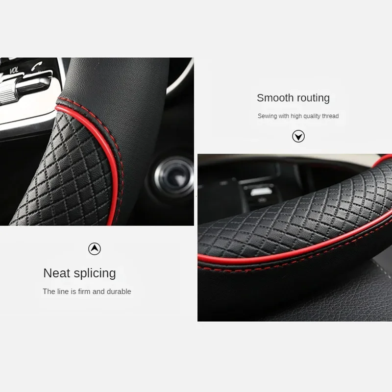 Car Steering Wheel Cover Microfiber Leather 38cm Non-Slip for Seat Tarraco Arona Ateca Ibiza Toledo Mii Leon Arosa Exeo ST FR thumbnail 4