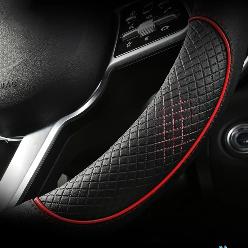 Car Steering Wheel Cover Microfiber Leather 38cm Non-Slip for Seat Tarraco Arona Ateca Ibiza Toledo Mii Leon Arosa Exeo ST FR thumbnail 5