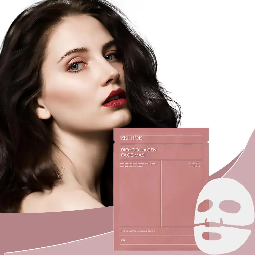 1/5/10PCs Bio Collagen Face Mask Shrink Pores Deep Hydrating Overnight Mask Moisturizing Refreshing Brightening Face Skin Care thumbnail 6