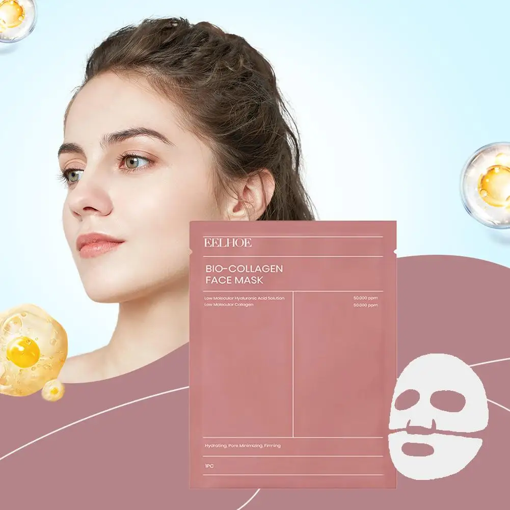 1/5/10PCs Bio Collagen Face Mask Shrink Pores Deep Hydrating Overnight Mask Moisturizing Refreshing Brightening Face Skin Care thumbnail 5