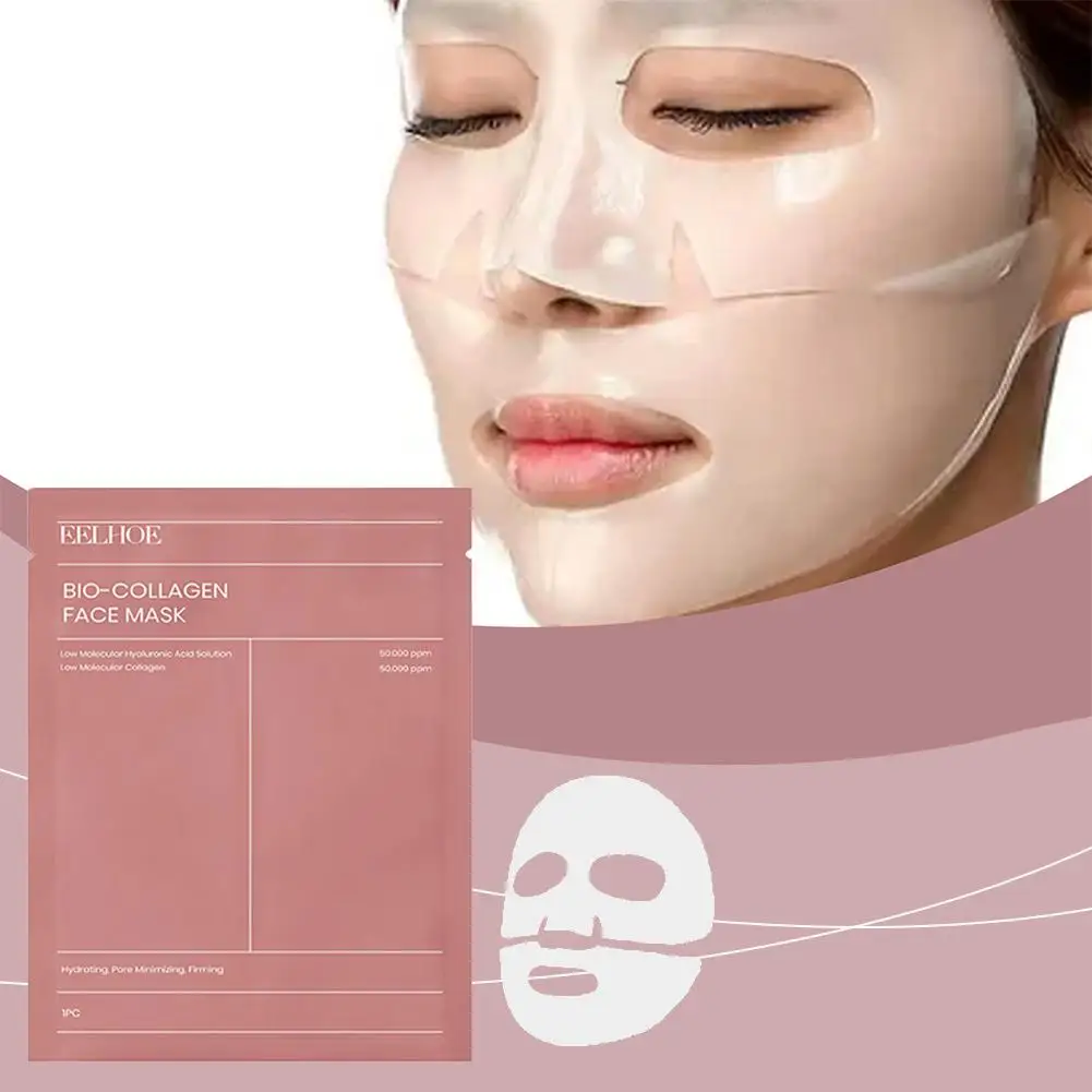 1/5/10PCs Bio Collagen Face Mask Shrink Pores Deep Hydrating Overnight Mask Moisturizing Refreshing Brightening Face Skin Care thumbnail 2