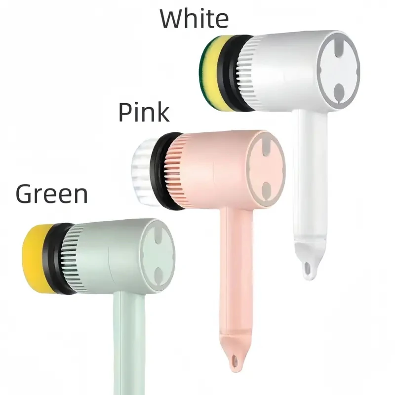 1pc Electric Spin Scrubber, Electric Cleaning Brush 3-in-1 Handheld Kitchen Cleaner Cordless Spin Scrubber, Power Scrubber Bathr thumbnail 3