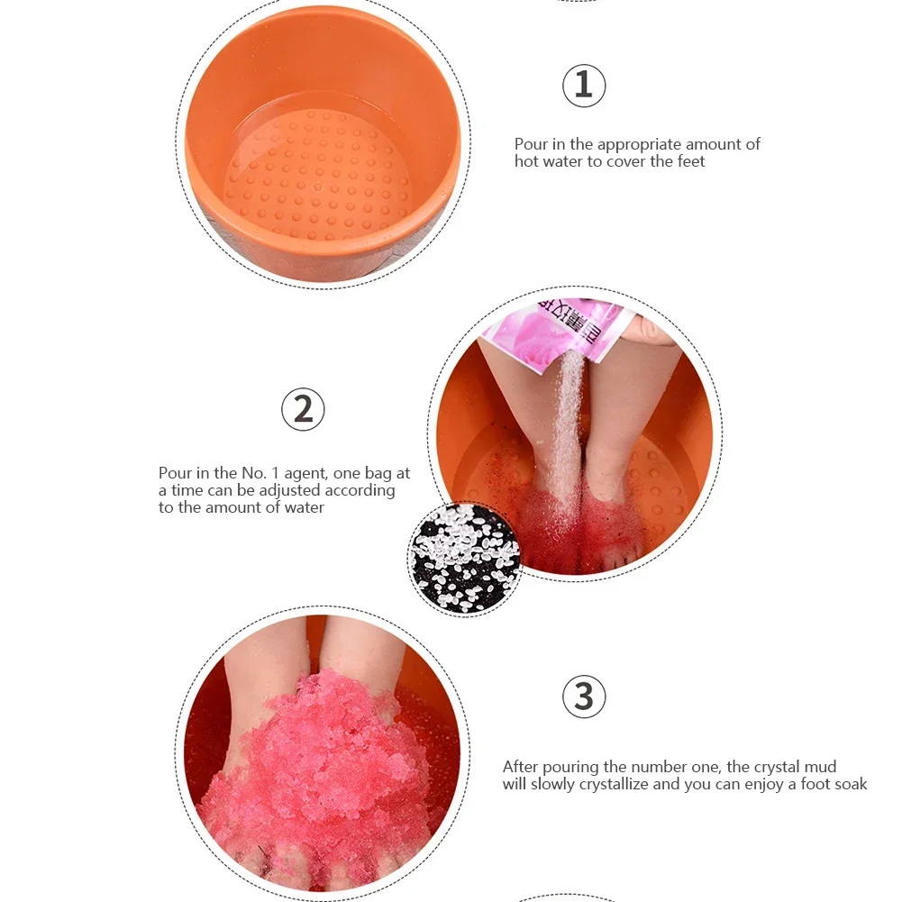 10pcs Rose Bubble Bath Powder Foot Bath Crystal Foot Bath Crystal Mud Body Foot Salt SPA Exfoliation Bath Mud Spa Pedicure thumbnail 4
