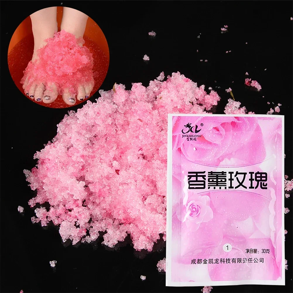 10pcs Rose Bubble Bath Powder Foot Bath Crystal Foot Bath Crystal Mud Body Foot Salt SPA Exfoliation Bath Mud Spa Pedicure thumbnail 2