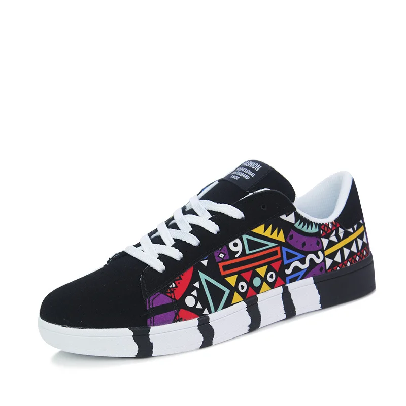 Summer Trendy Men's New Board Shoes Outdoor non slip walking Men Sporty Shoe Canvas Pattern Casual Sneakers male Zapatos thumbnail 5
