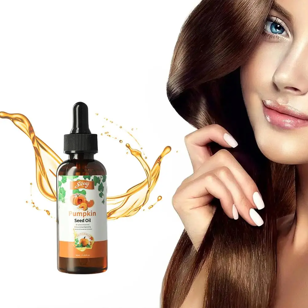 60ml Enhance Pumpkin Seed Oil Nourishing Care Dry Repair Damaged Health Hair Scalp Massage Cracked Hair Care thumbnail 2