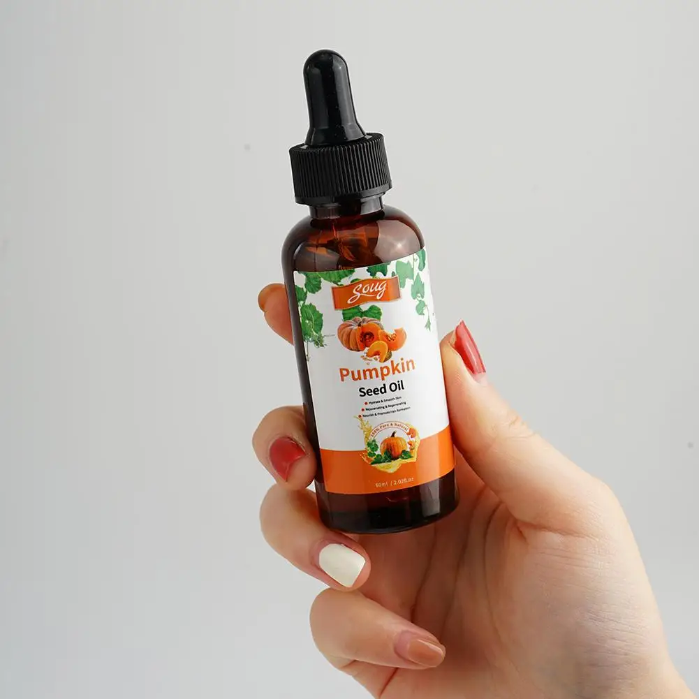 60ml Enhance Pumpkin Seed Oil Nourishing Care Dry Repair Damaged Health Hair Scalp Massage Cracked Hair Care thumbnail 5
