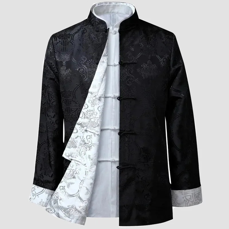 Men Chinese Dragon Shirt Kung Fu Coats China New Year Tang Suit Traditional Chinese Clothing For Men Jackets Hanfu Men Clothing