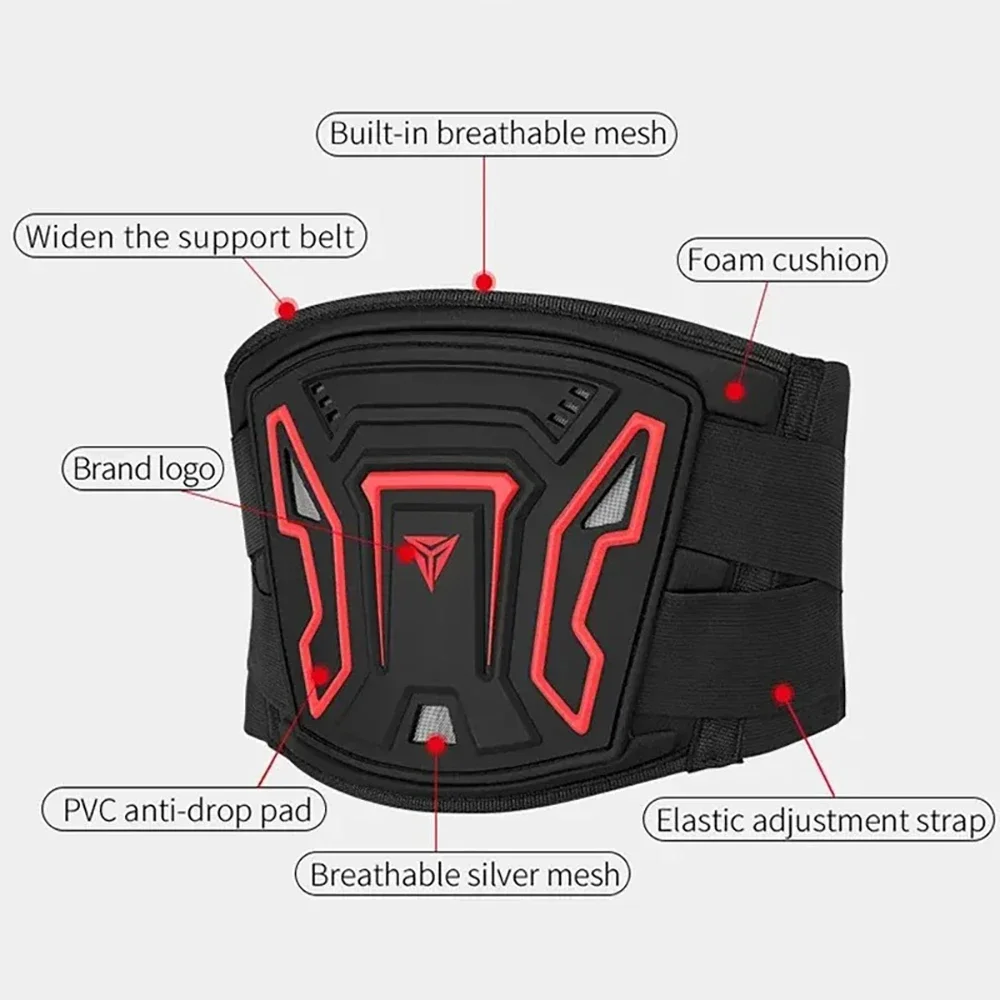 Adjustable Motorcycle Waist Protector Breathable Moto Motorbike Professional Motocross Guard Cycling Protection Protective Belt thumbnail 6