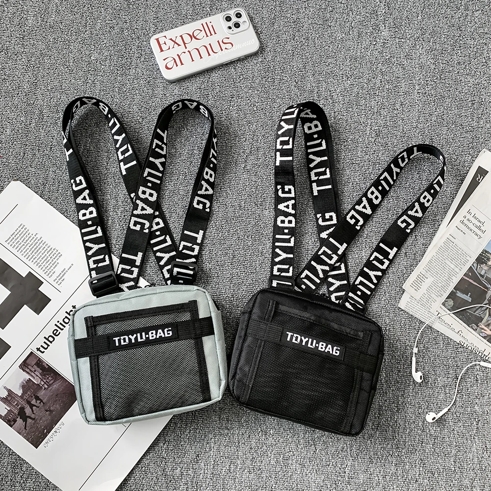 Fashion Chest Rig Bag Adjustable Women Men Front Chest Pack Running Vest Outdoor Hip Hop Street Waistcoat Bag Travel Fanny Pack thumbnail 5
