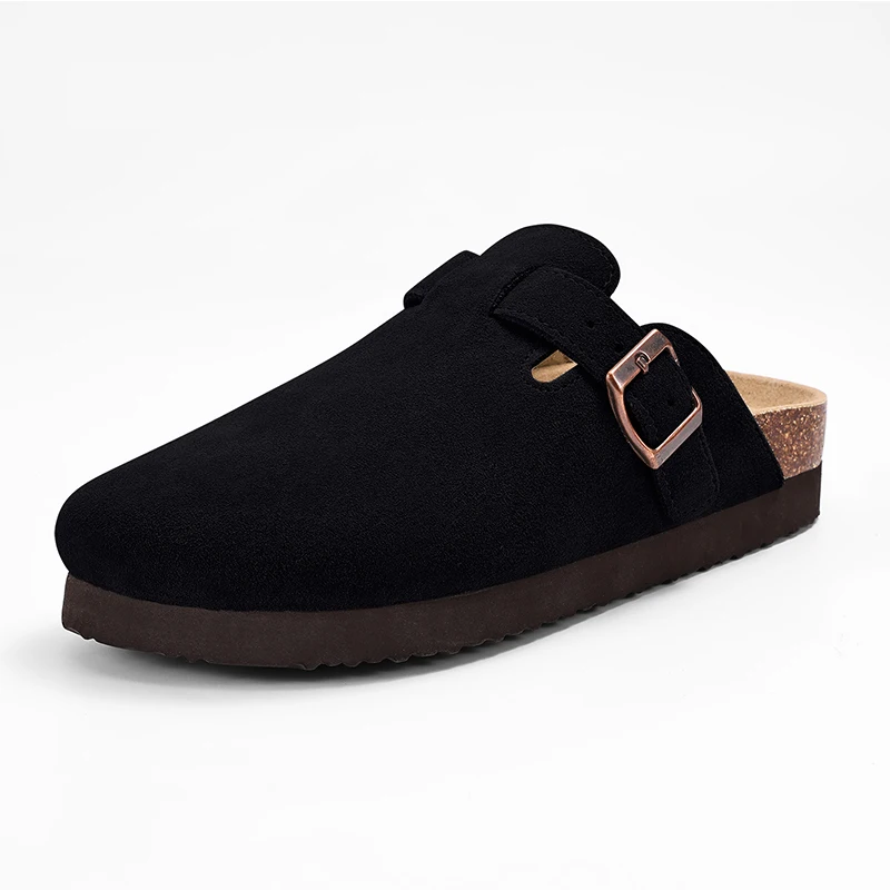 Fashion Men Clogs Slippers Men Platform Suede Clogs Slippers Classic Cork Footbed Leather Mules Outdoor Antislip Beach Slippers thumbnail 2