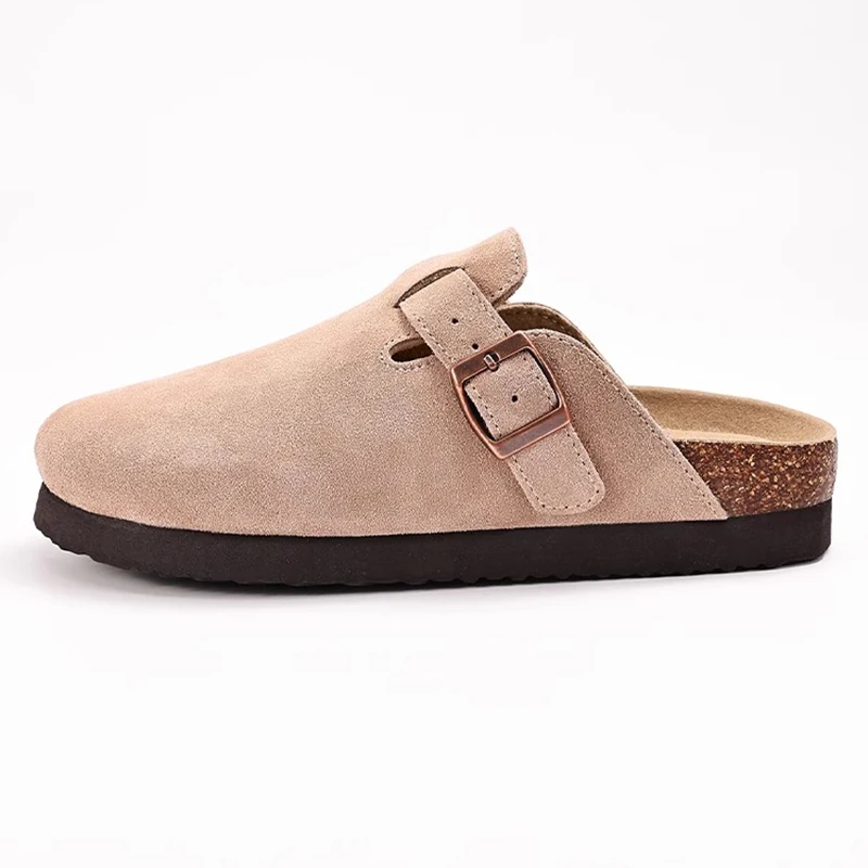 Fashion Men Clogs Slippers Men Platform Suede Clogs Slippers Classic Cork Footbed Leather Mules Outdoor Antislip Beach Slippers thumbnail 4