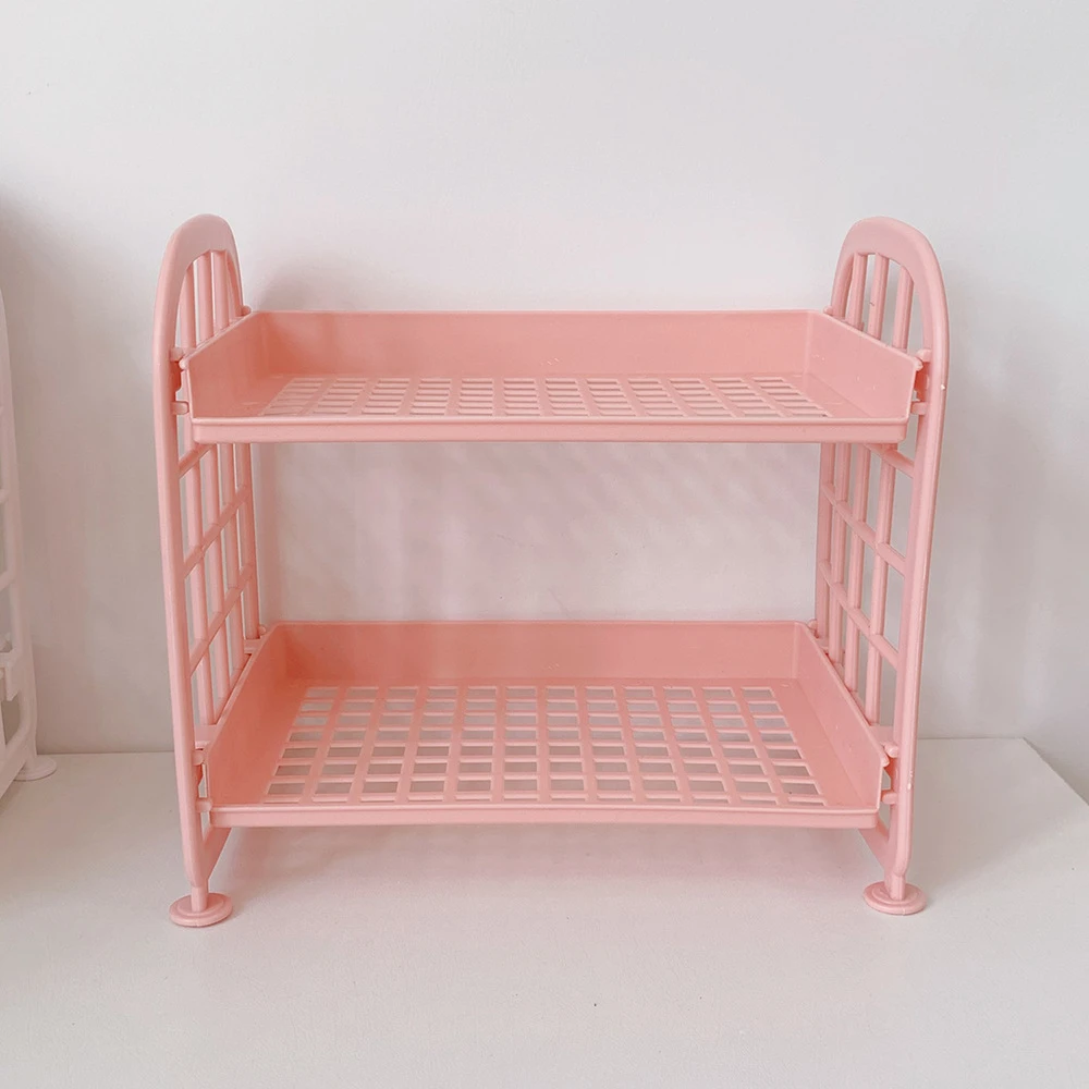 Desktop Stationery Rack Storage Holder Multi-Functional Plastic Shelf Makeup Organizer Office Dormitory Desk Organizer Shelf thumbnail 5