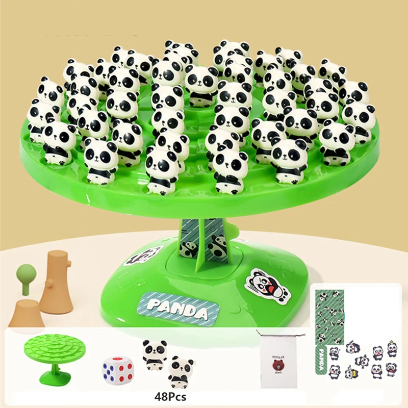 Children's Balance Panda Balance Tree Folding Happy Intelligence Early Education Decompression Game Table Battle Games thumbnail 2