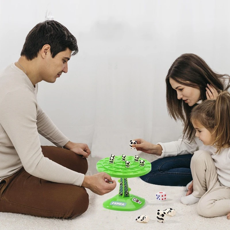 Children's Balance Panda Balance Tree Folding Happy Intelligence Early Education Decompression Game Table Battle Games thumbnail 3