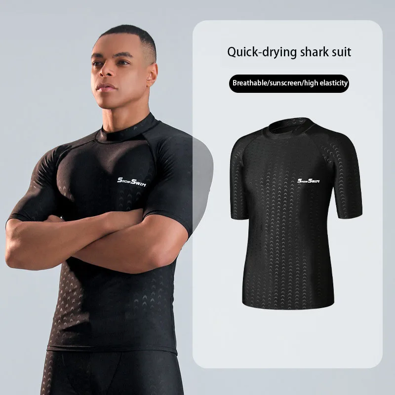 High Quality Men's Swimsuit Swim Shorts Five Quarter Quick Drying Loose Plus Size Swimming Kit Anti-embarrassment thumbnail 2