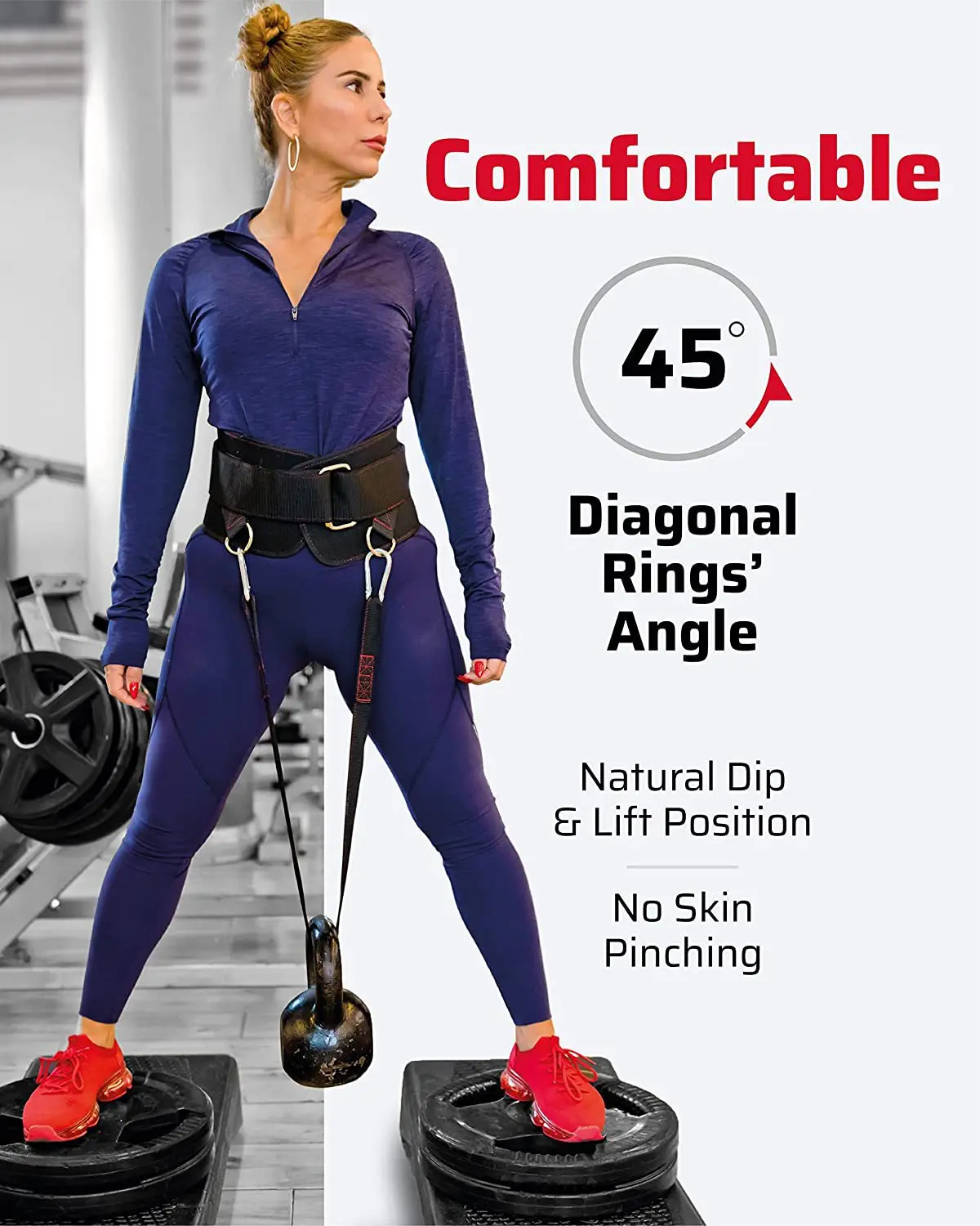 EVA Weight Lifting Fitness Belt Squat Hard Pull Lifting Gear Equipped with Professional Strength Training Waist Protection thumbnail 2