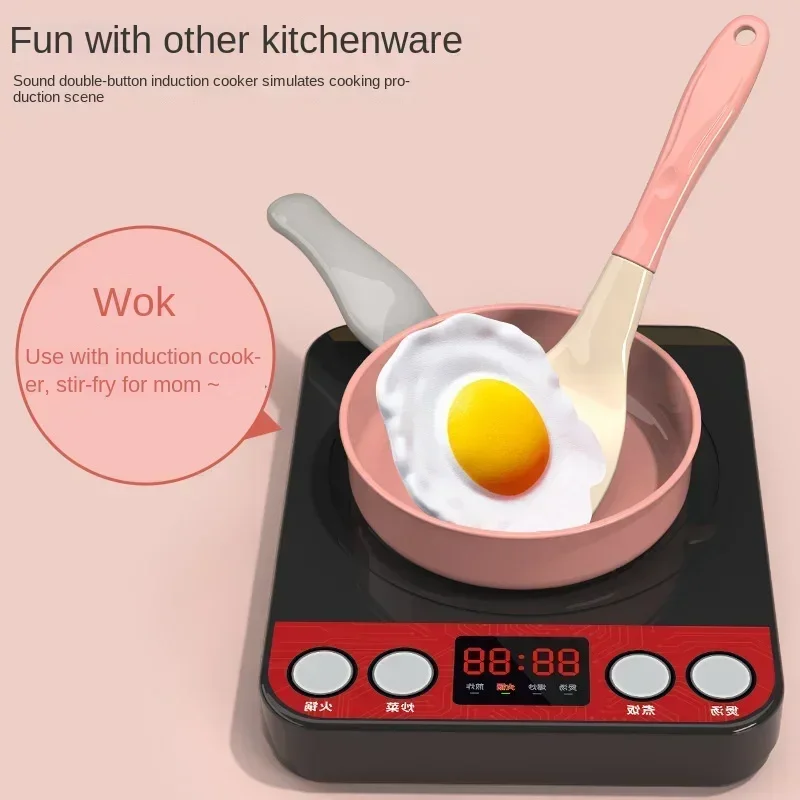Kids Kitchen Toys Set 28 PCS Play Kitchen Accessories Kit with Play Pots Pretend Food Cooking Toy Toddler Girls Boy Gifts thumbnail 2