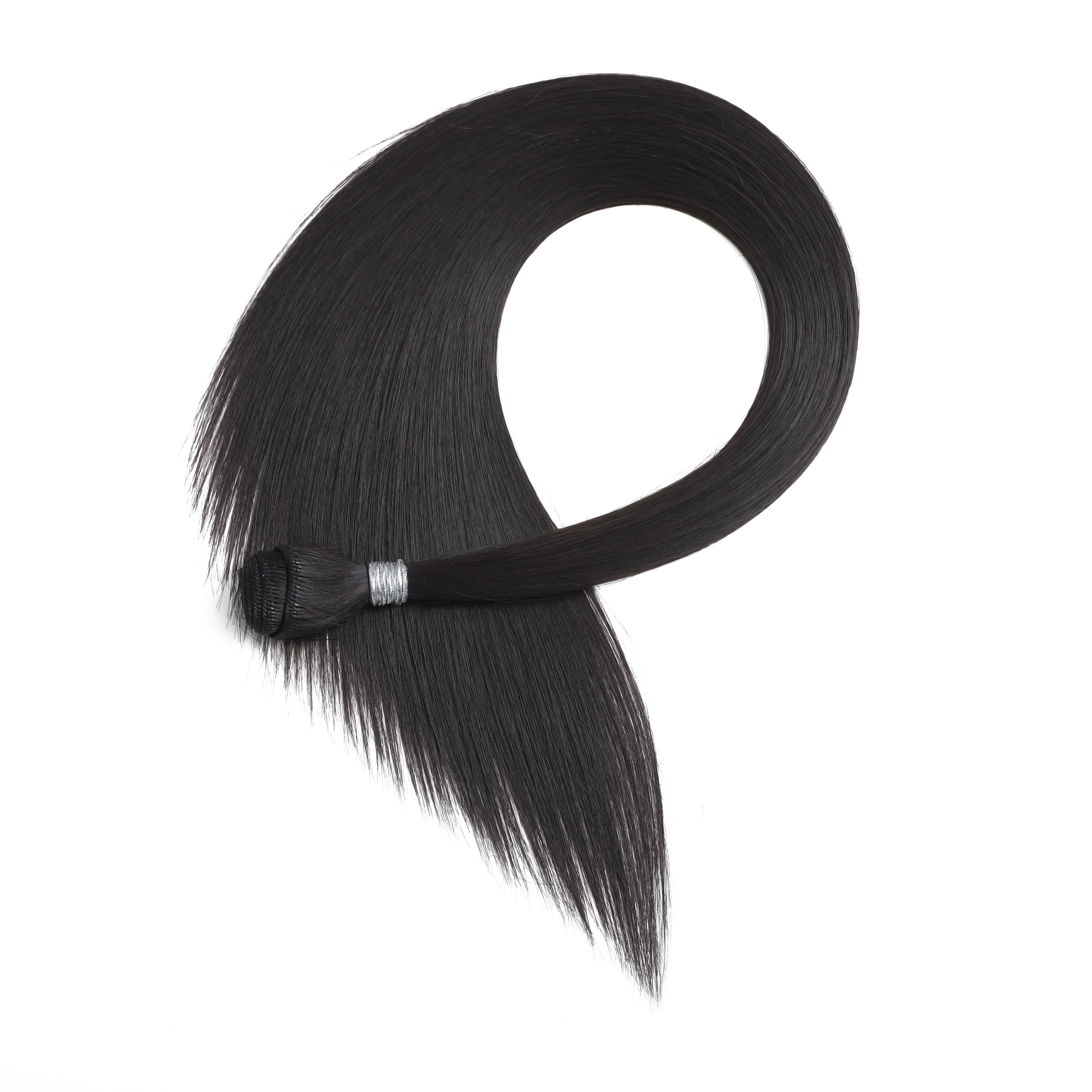 Synthetic Dark Brown Bundles Straight Hair Extensions Bundles Hair 22/26/30 Inches for Women Long Weave Hair Gold Heat Resistant thumbnail 5