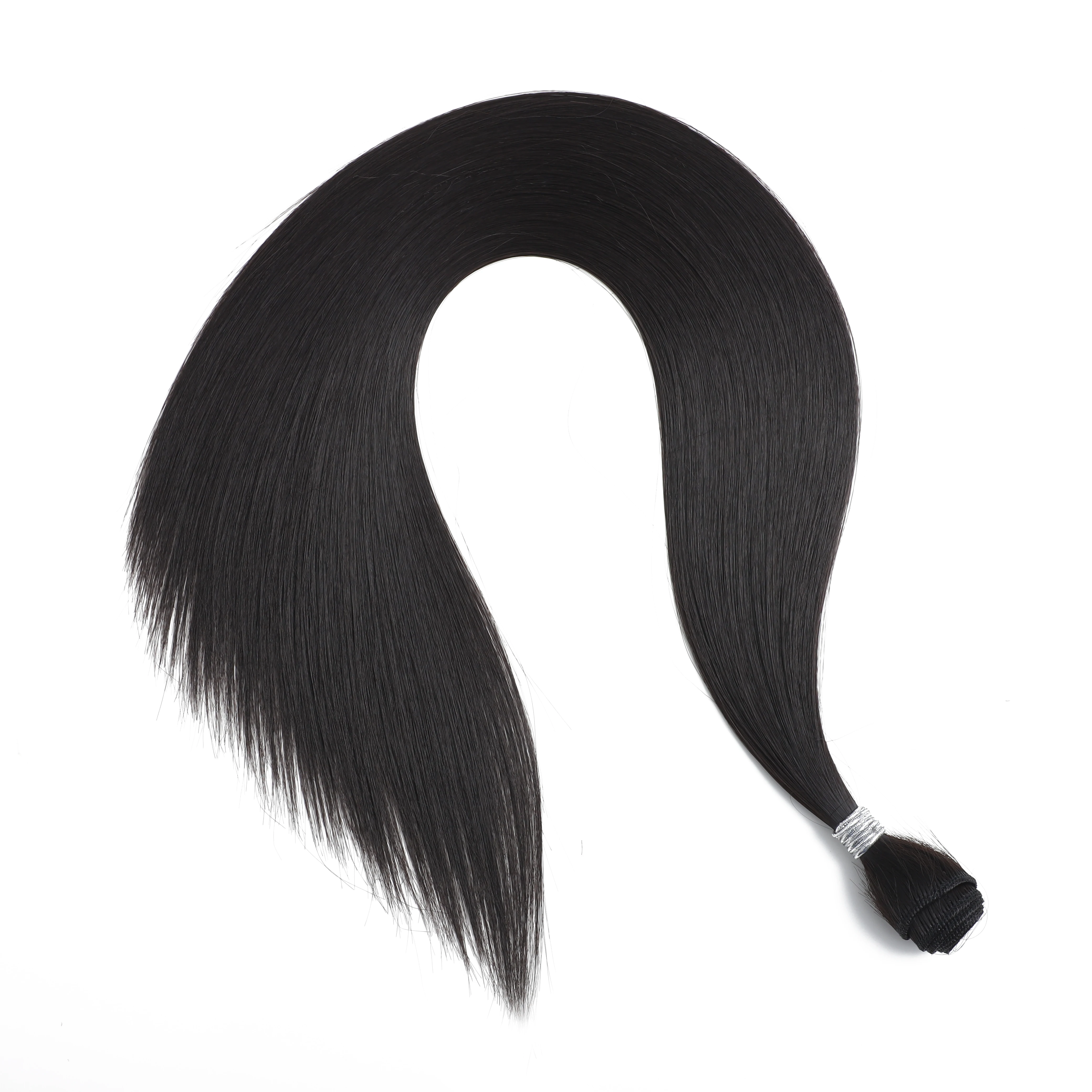 Synthetic Dark Brown Bundles Straight Hair Extensions Bundles Hair 22/26/30 Inches for Women Long Weave Hair Gold Heat Resistant thumbnail 4