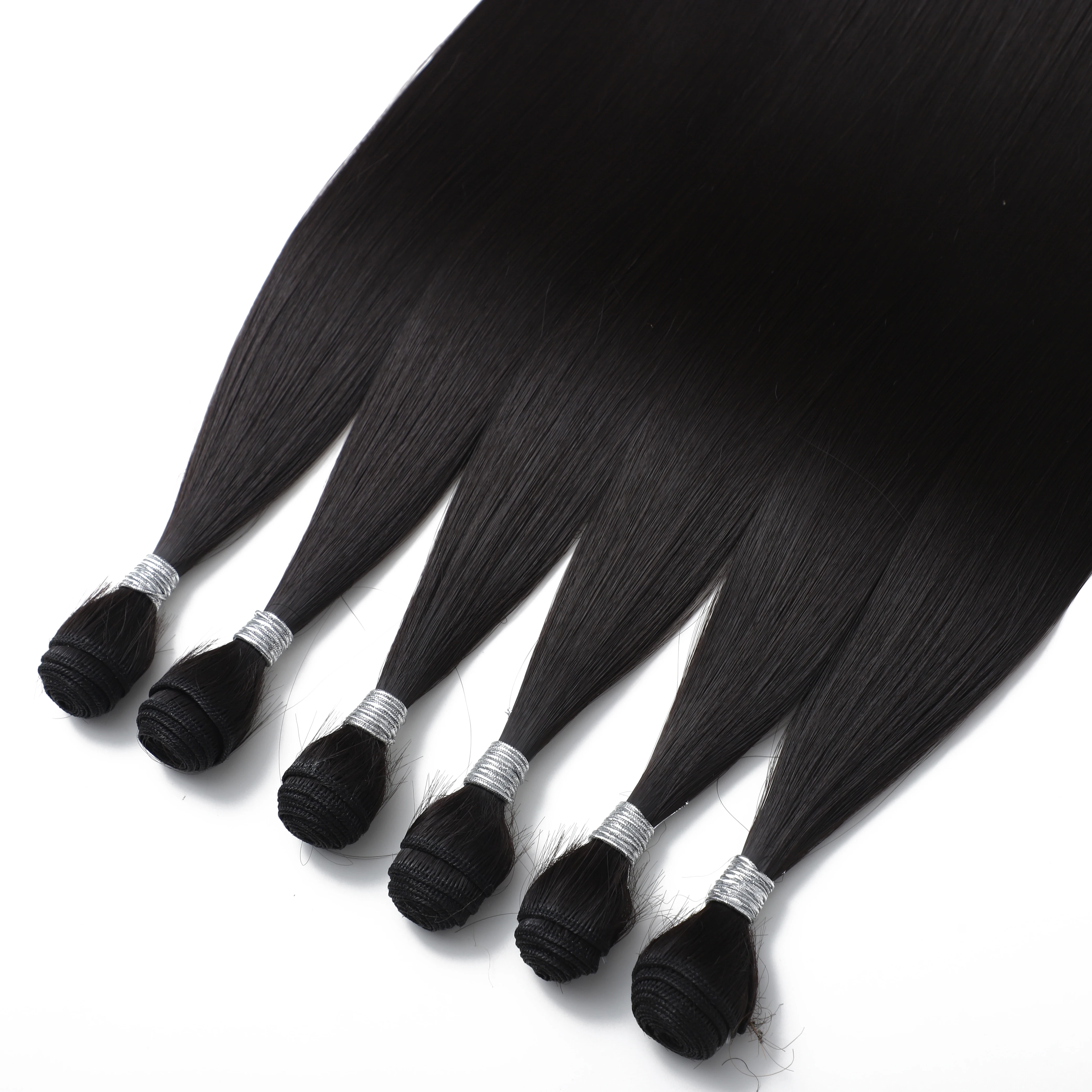 Synthetic Dark Brown Bundles Straight Hair Extensions Bundles Hair 22/26/30 Inches for Women Long Weave Hair Gold Heat Resistant thumbnail 3