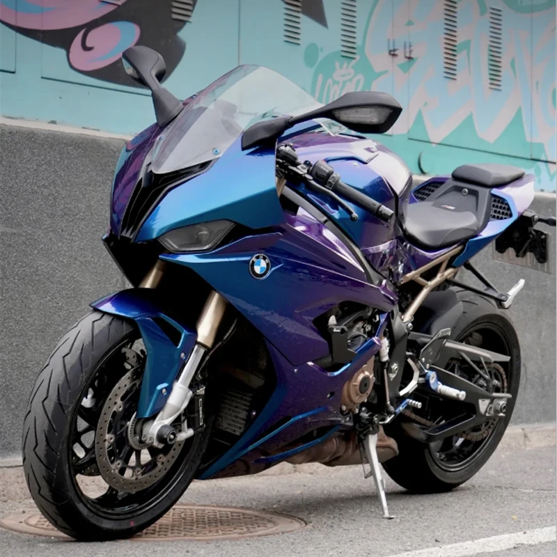 Sparkle Metallic Chameleon Vinyl Wrap Film Roll Purple to Blue Adhesive Decal Vehicle Car Wrapping thumbnail 4