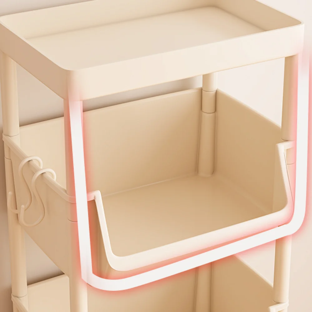 Children's Bookcases Rack Cart Home Toy Storage Reading Shelves Furniture With Wheels Removable Small Bookshelves With Wheels thumbnail 5