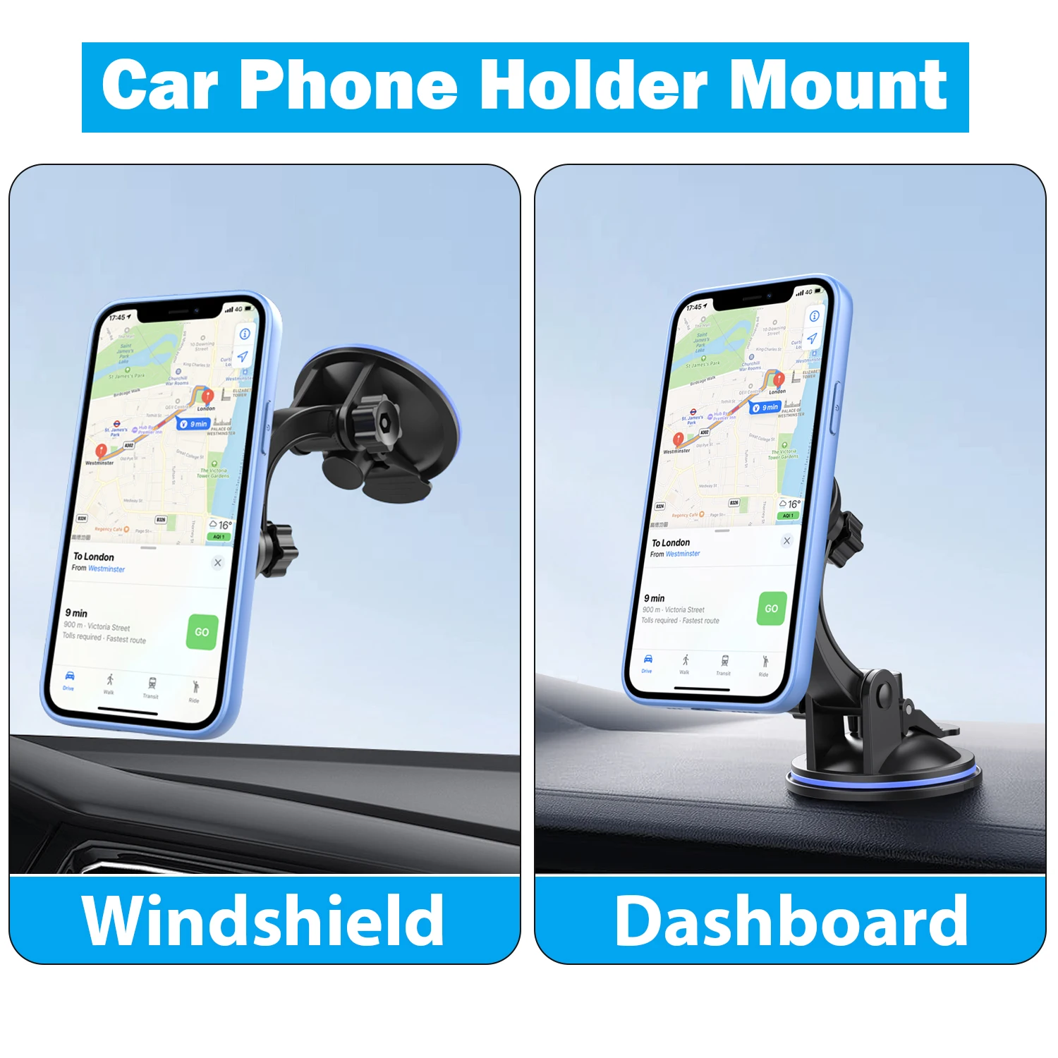 Car Phone Holder Mount Stand Sucker Suction Cup Air Vent Smartphone Mobile Cell Support in Car Bracket for iPhone Samsung Xiaomi thumbnail 2