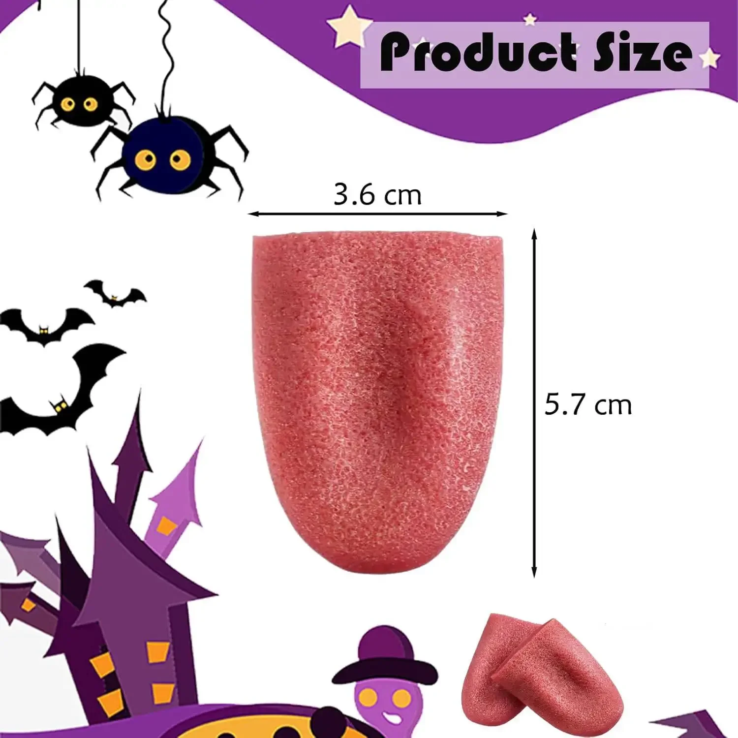 Tongue Piercing Prank Fake Tongue False Tongue Prop Clown Magic Show Props Horrific Magic Tricks Gift for Kid Child Halloween thumbnail 6
