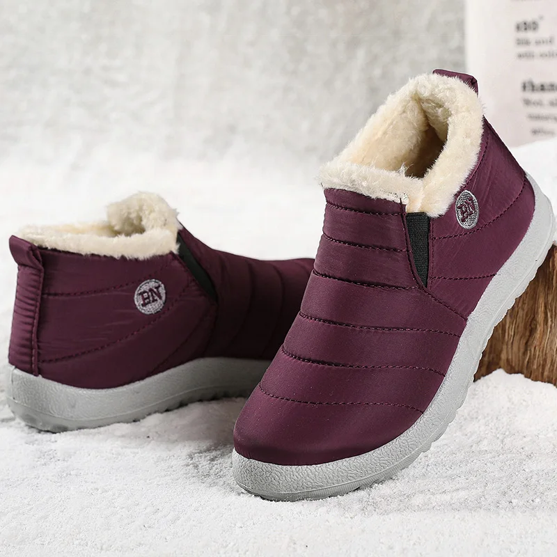 Men Boots Keep Warm Winter Shoes For Men Ankle Boots Fur Shoes Botas Hombre Couple Snow Boots Winter Casual Shoes Booties Men thumbnail 4