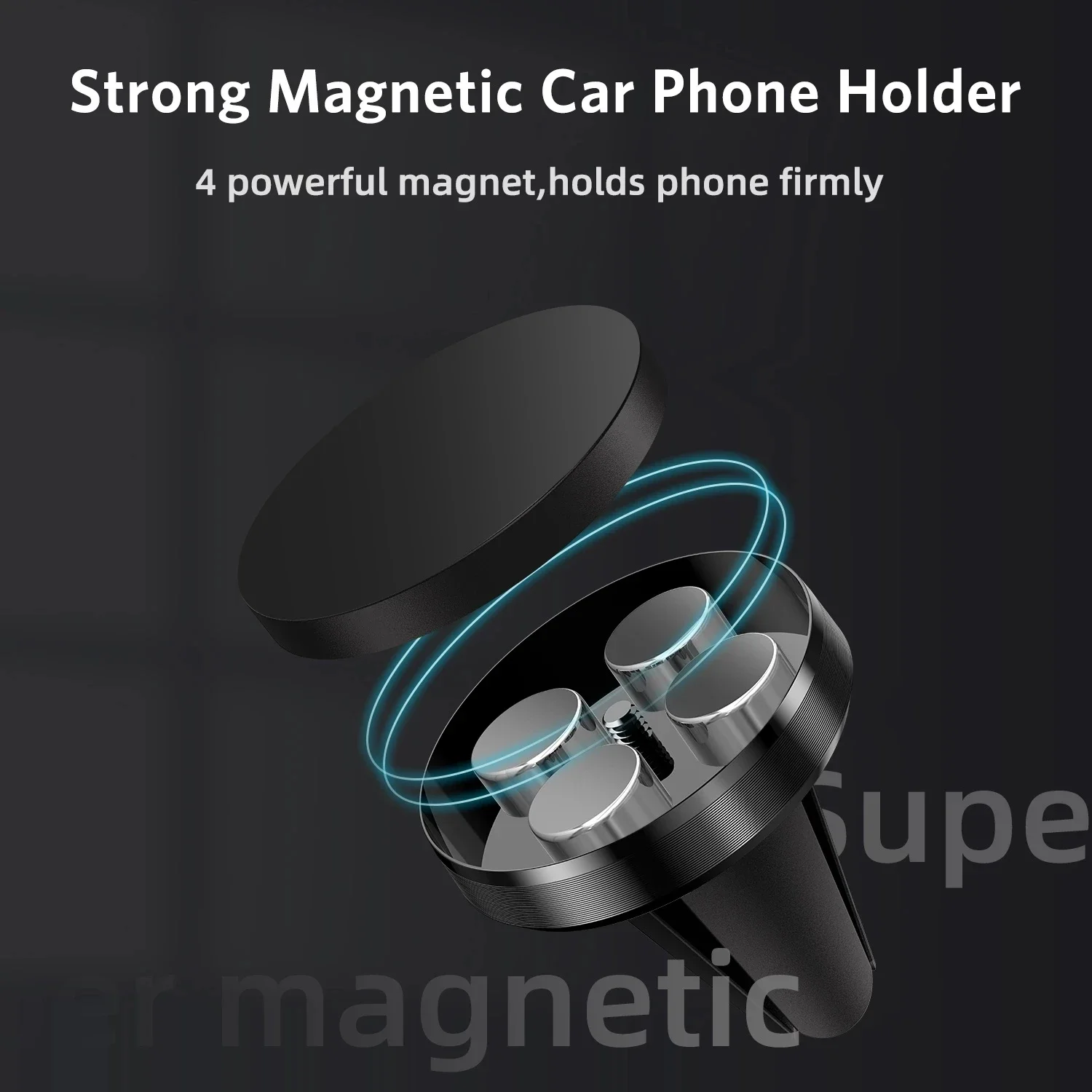 Air Vent Magnetic Car Phone Holder Magnet Smartphone Mobile Stand Cell GPS Support For iPhone 15 14 11 Xiaomi Mi Huawei Samsung thumbnail 4