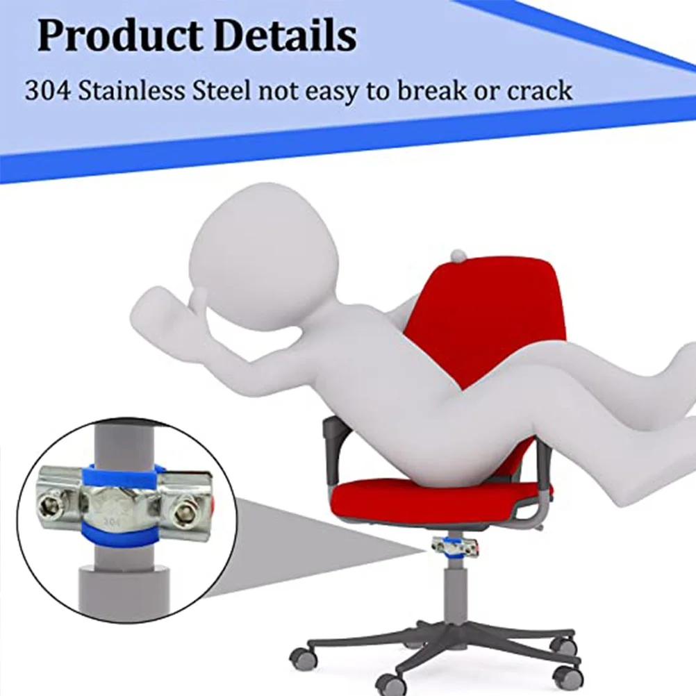 2 Pcs Office Chair Protector Clamp Furniture Tool Sinking Repair Kit For Column Bracket Replacement Office Furniture Sets thumbnail 6