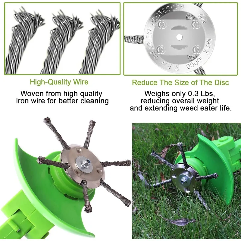 Steel Wire Weeding Wheel Dust Removal and Weeding Board Swing Metal Blade Universal Weed Brush Cutting Machine Head Knife Tool thumbnail 3