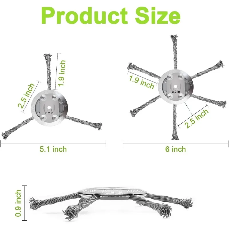 Steel Wire Weeding Wheel Dust Removal and Weeding Board Swing Metal Blade Universal Weed Brush Cutting Machine Head Knife Tool thumbnail 2