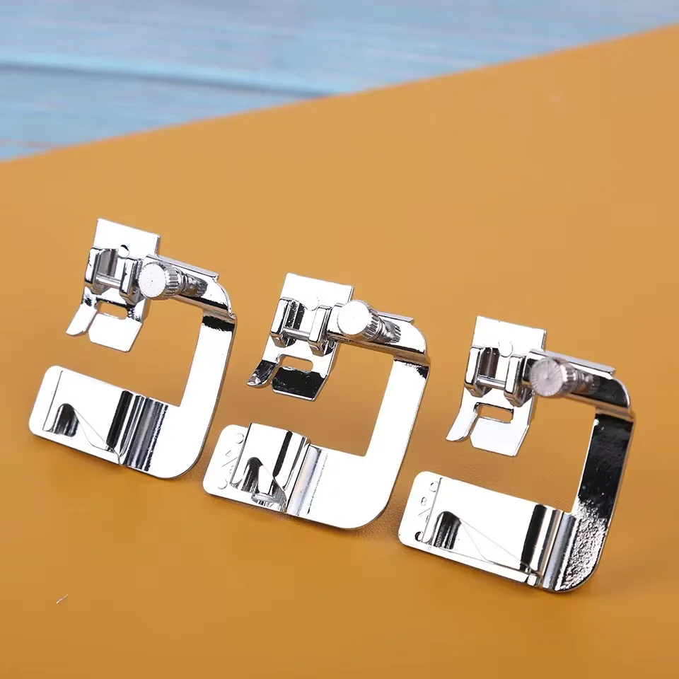 Sewing Hemming Set 1/3Pcs Wide Hem Foot 1Pc Or 3Pcs Narrow Rolled Hem Presser Feet For Brother Singer Low Shank Sewing Machines thumbnail 5