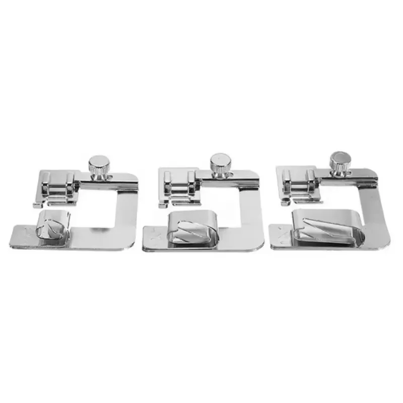 Sewing Hemming Set 1/3Pcs Wide Hem Foot 1Pc Or 3Pcs Narrow Rolled Hem Presser Feet For Brother Singer Low Shank Sewing Machines thumbnail 3