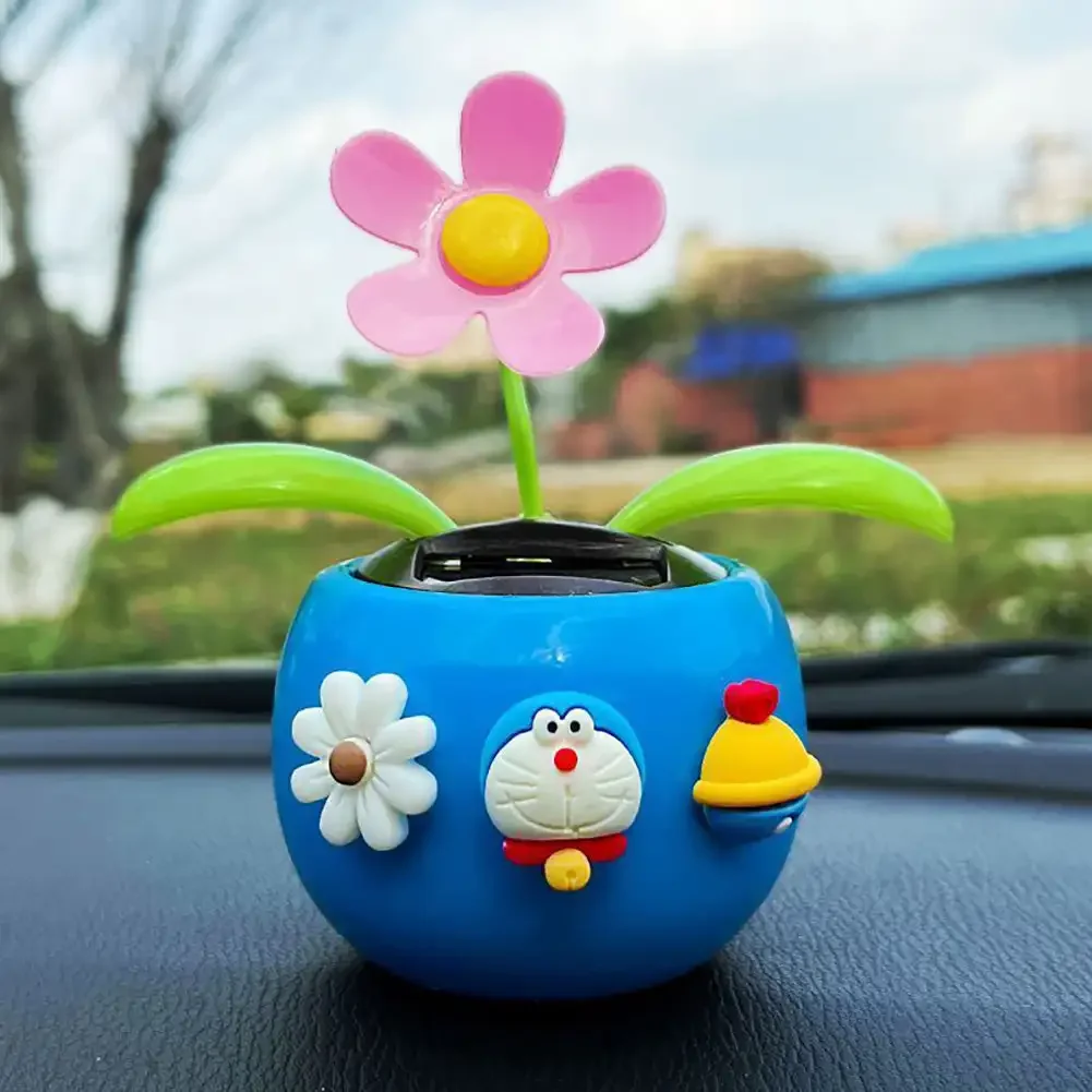 Car Ornament Funny Solar Powered Cartoon Vibrant Ornamental Decoration Gifts Automobile Dashboard Dancing Flower Swinging Toy thumbnail 5