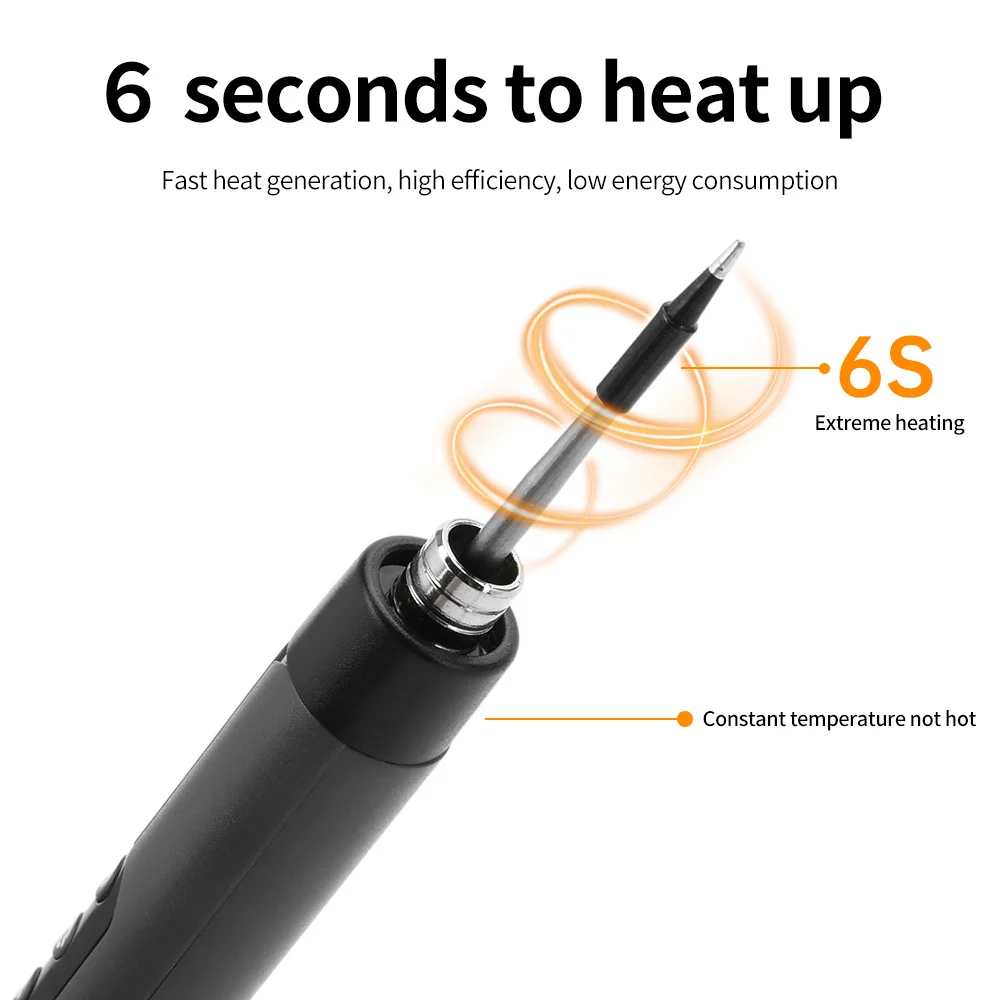 USB Soldering Iron Mini Small Soldering Iron Set Portable Household Type-C Interface 600mAh Battery Adjustable Temperature thumbnail 3