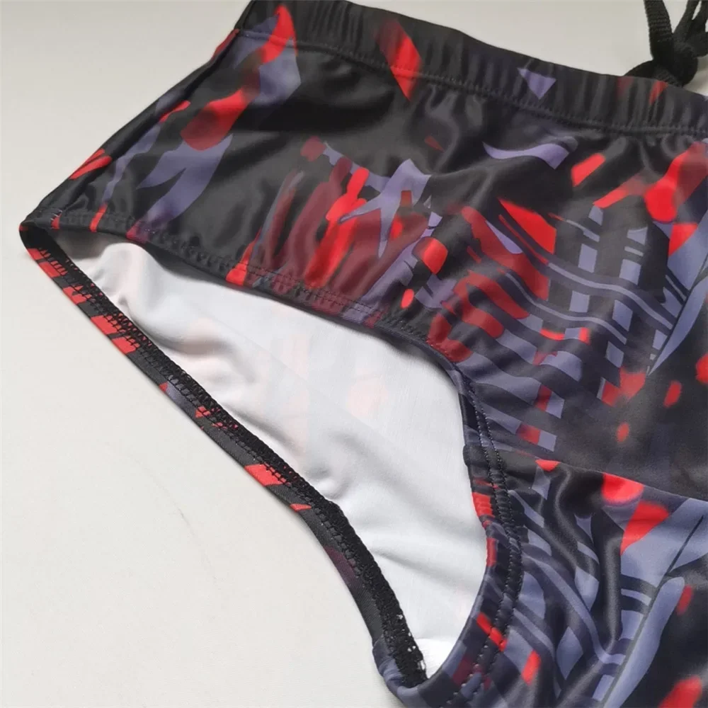 Men Swimwear Brazilian Traditional Cut Swimsuits Swim Bikini Surf Boxer Briefs Board Shorts Trunks Black and Red Sunga thumbnail 6