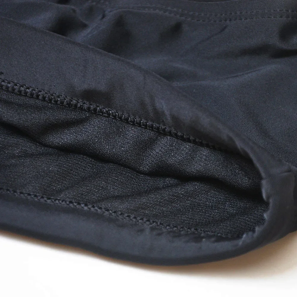 Sexy Mens Swimwear Solid Black Swim Boxer Briefs Bikini Brazilian Cut Surf Trunks Swimsuits Underwear Beach Sports Shorts thumbnail 5